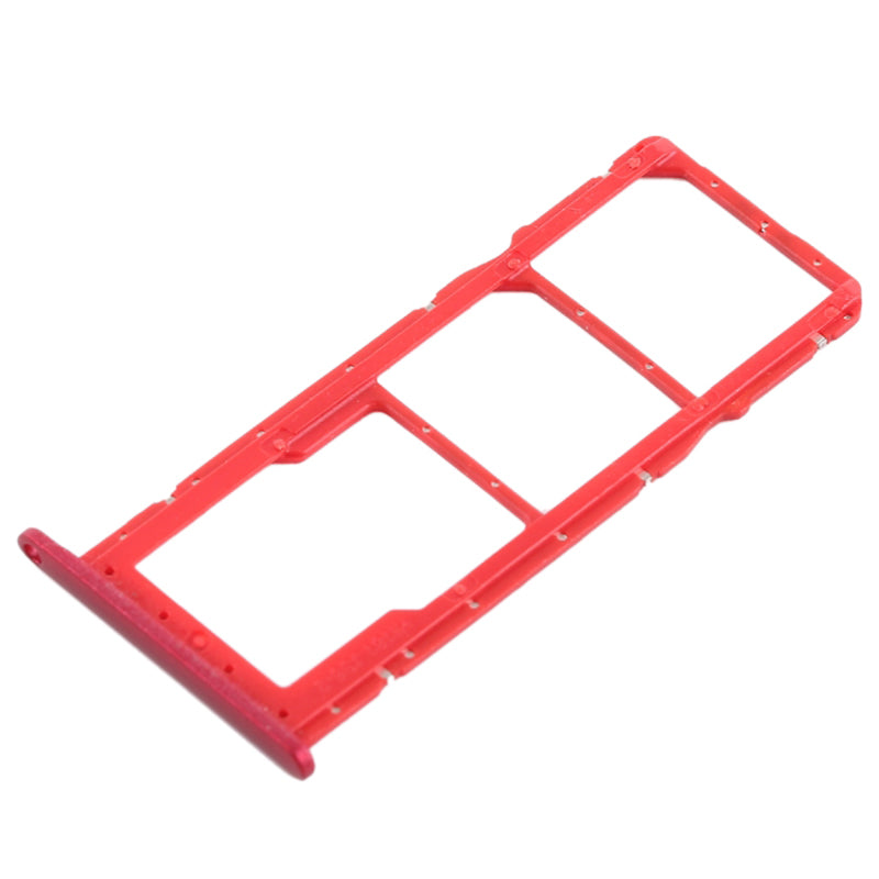 OEM Dual SIM Card + TF Card Tray Holder Replacement (without Logo) for Honor 8X/View 10 Lite - Red
