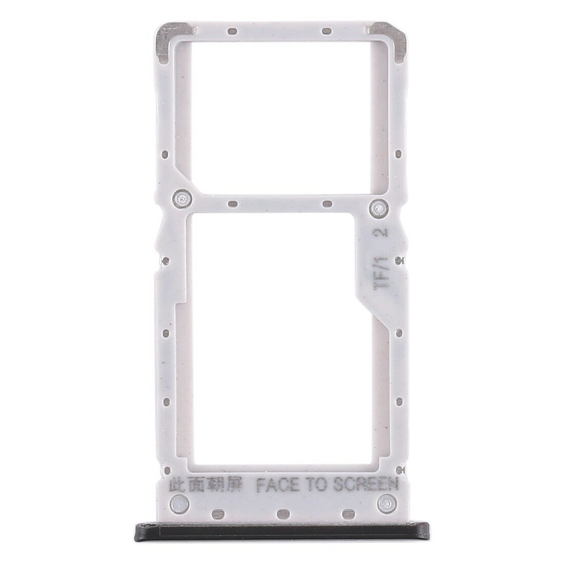 OEM Dual SIM Card Tray Holder Part Replacement for Xiaomi Redmi Note 6 Pro - Black