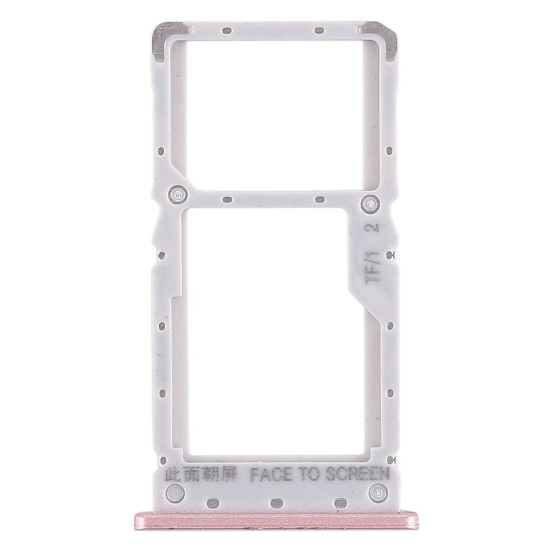 OEM Dual SIM Card Tray Holder Part Replacement for Xiaomi Redmi Note 6 Pro - Pink