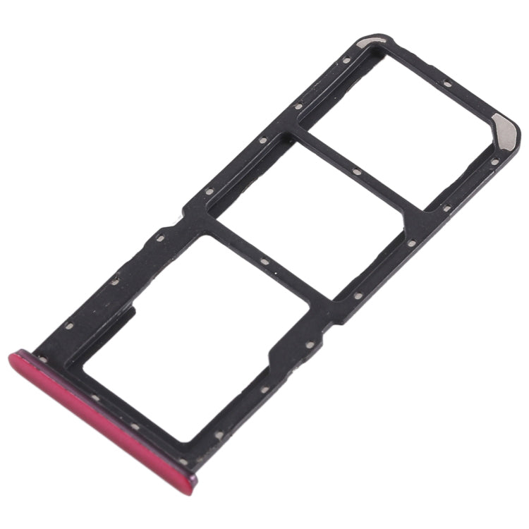 OEM SIM Micro SD Card Tray Holder Replacement for OPPO A7x / F9 / F9 Pro / Realme 2 Pro - Red