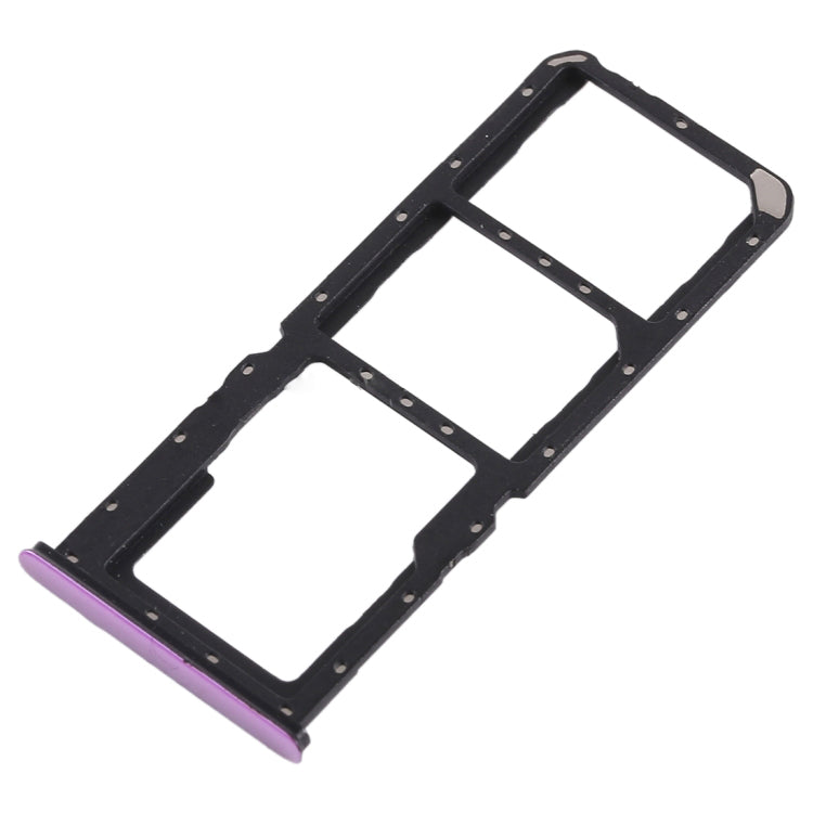 OEM SIM Micro SD Card Tray Holder Replacement for OPPO A7x / F9 / F9 Pro / Realme 2 Pro - Purple