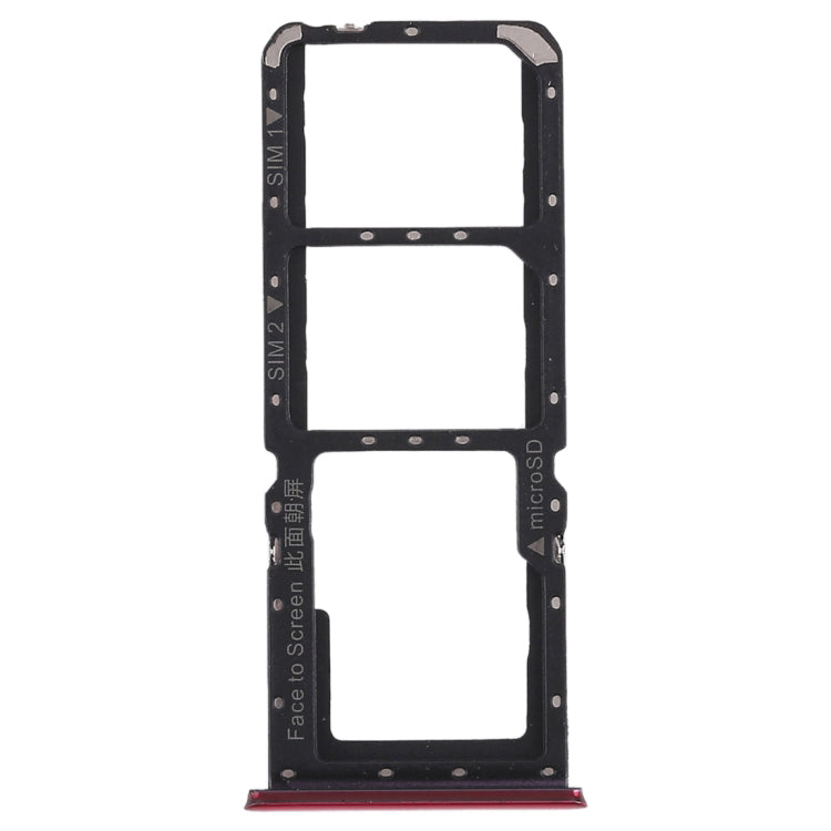 OEM SD Card SIM Card Tray Holder Replace Part for Oppo K1 - Red