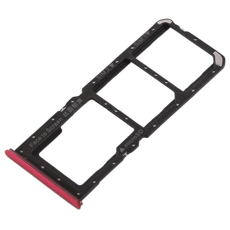 OEM SD Card SIM Card Tray Holder Replace Part for Oppo K1 - Red