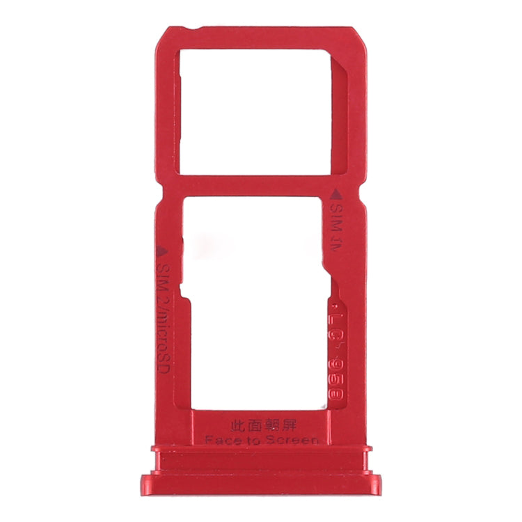 OEM SD Card SIM Card Tray Holder Replace Part for Oppo R15 - Red