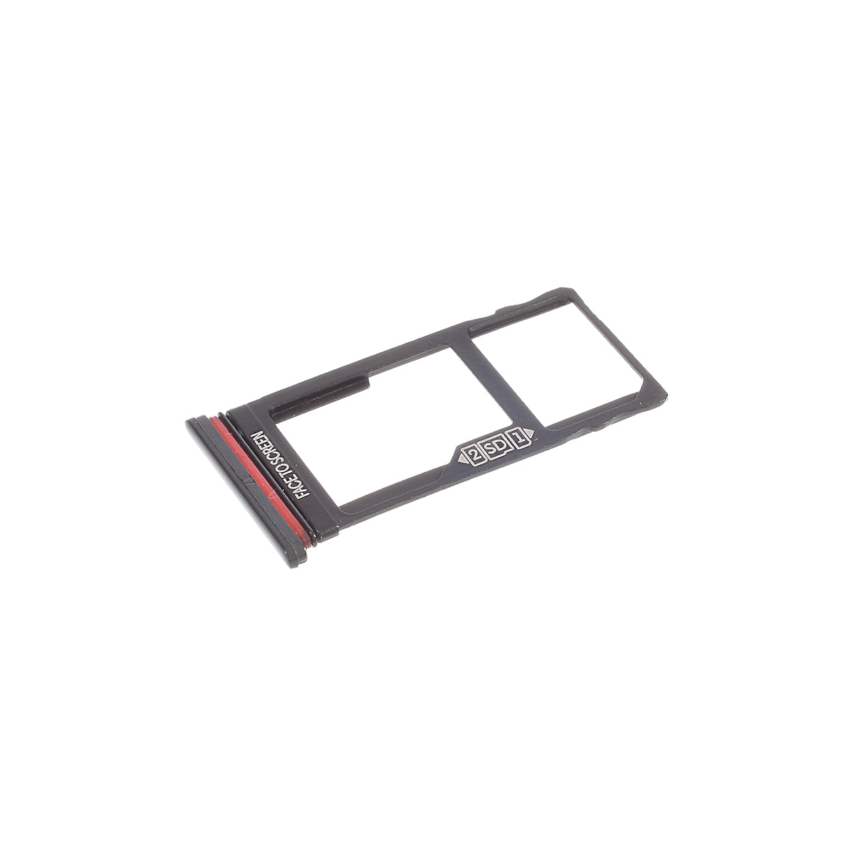 OEM Micro SD Card Tray Holder Replacement for Motorola One Vision P50 - Red / Black
