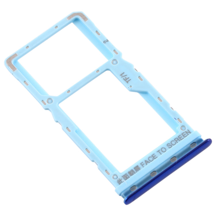 OEM Dual SIM Card Tray Holder Replace Part for Xiaomi Mi CC9e / Mi A3 - Blue