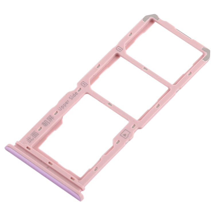 OEM SIM1 + SIM2 + Micro SD Card Tray Holders Part for vivo Y97 - Pink