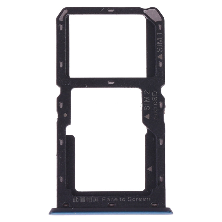 OEM SIM1 + SIM2/Micro SD Card Tray Holders Part for Oppo A9/A9 (2020)/A11x - Blue