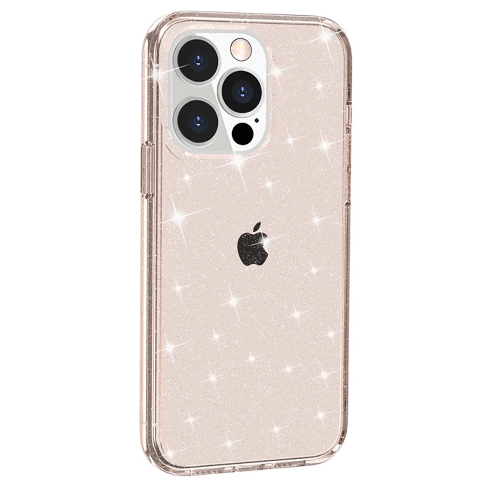 Uniqkart for iPhone 15 Pro Sparkly Glitter Anti-Scratch Case Hard PC + Soft TPU Phone Cover - Gold