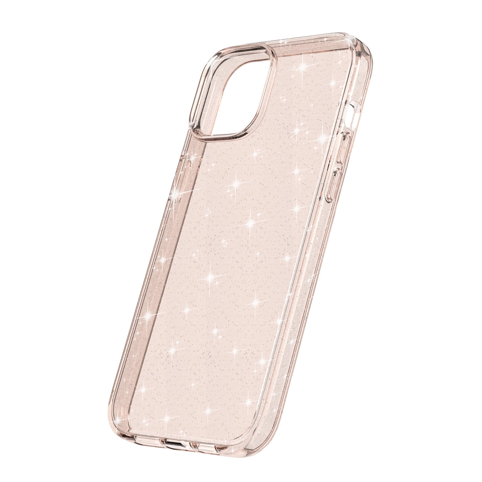 Uniqkart for iPhone 15 Plus Sparkly Glitter Protective Case Shockproof Hard PC + Soft TPU Phone Cover - Gold