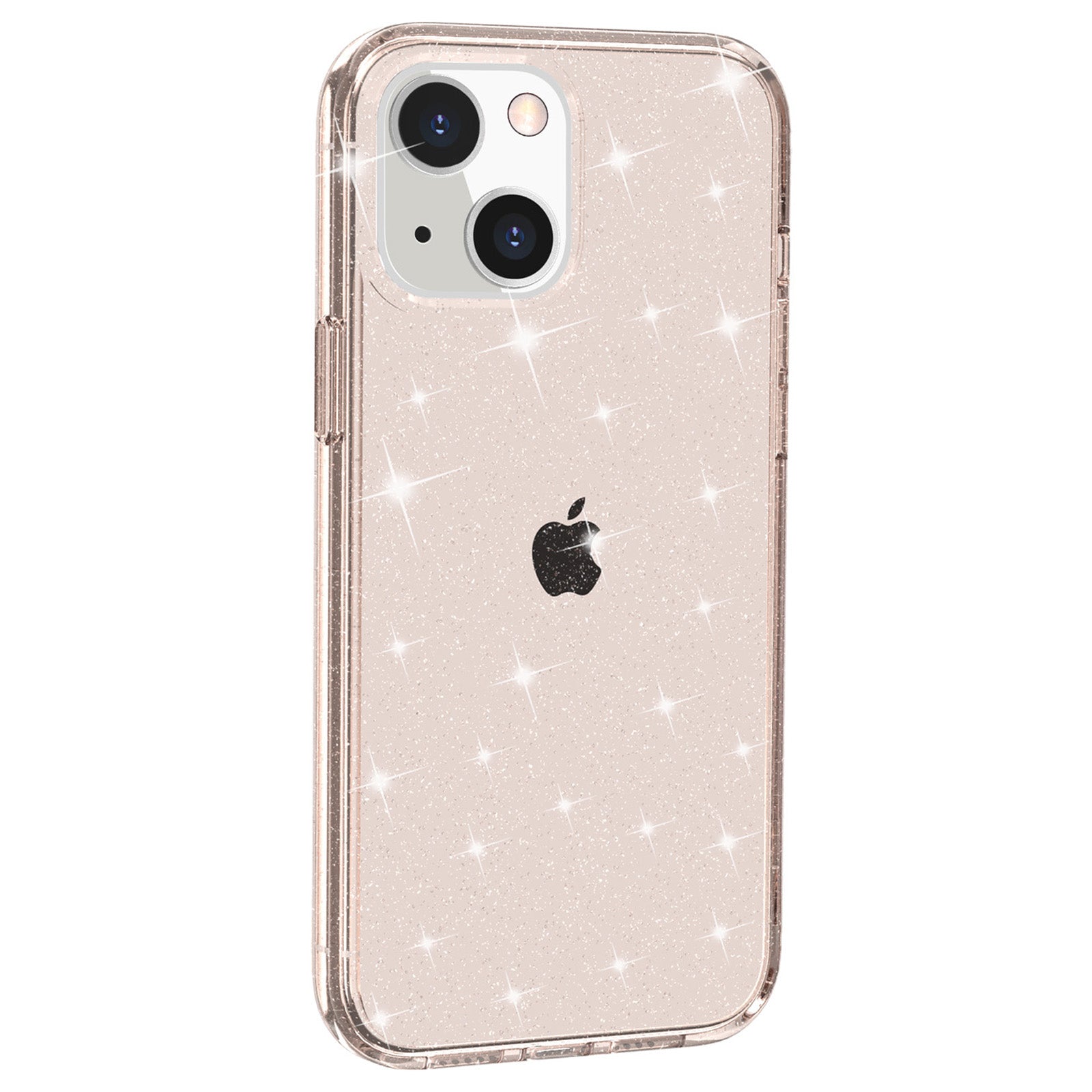 Uniqkart for iPhone 15 Bump Proof Protective Case Sparkly Glitter Hard PC + Soft TPU Phone Cover - Gold