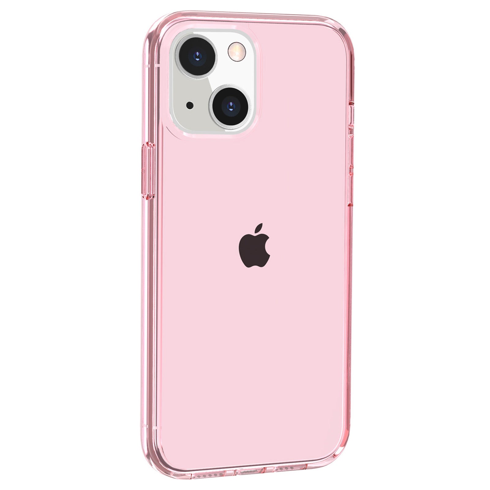 Phone Case for iPhone 15 Plus , Transparent Hard PC + Soft TPU Case Hybrid Cover - Transparent Pink