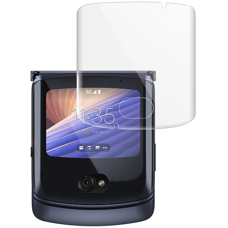 Uniqkart Hydrogel Film III for Motorola Razr 5G Phone Screen+ Inside Screen+ Back TPU Protective Film