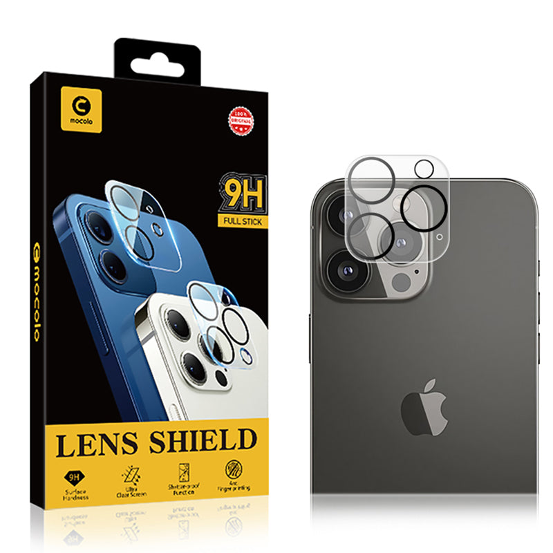Uniqkart For iPhone 15 Pro Tempered Glass Camera Lens Protector Silk Printing Phone Lens Film with Night Circle