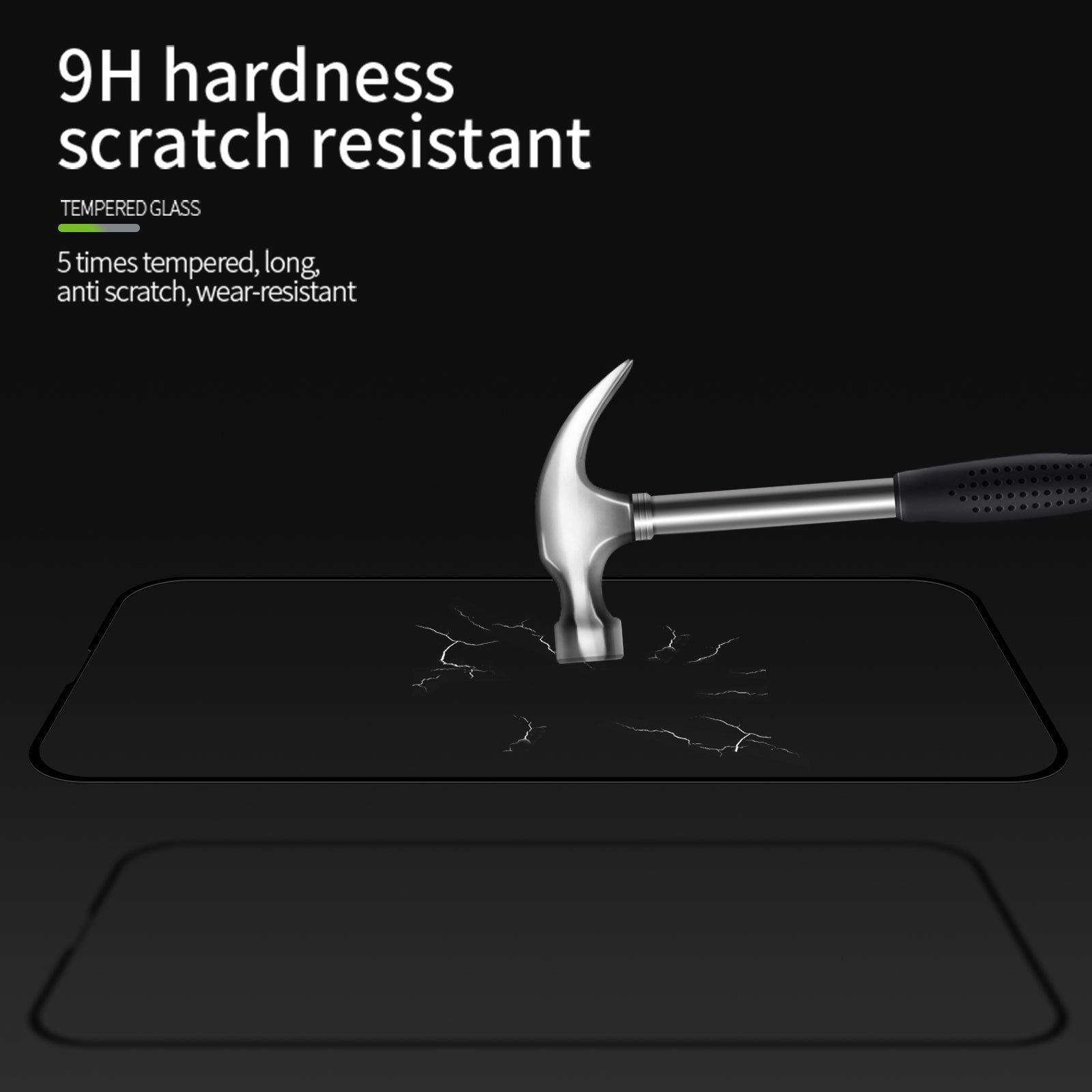 Uniqkart Tempered Glass Film Series-1 Full Screen Protector for iPhone 15 Pro Full Glue High Aluminum-silicon Glass Film