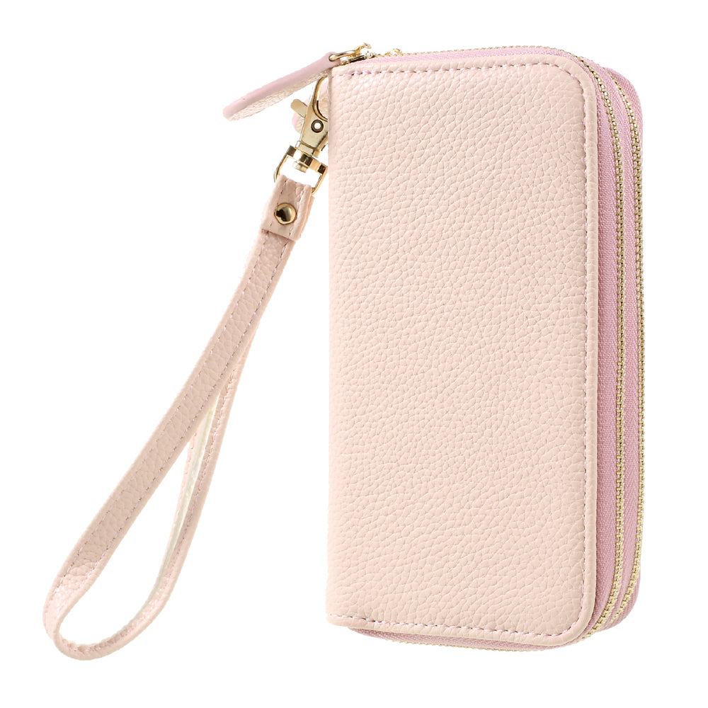 Wallet Leather Pouch Cover Handbag for iPhone 8/7/6s/6, Size: 141 x 70mm - Light Pink