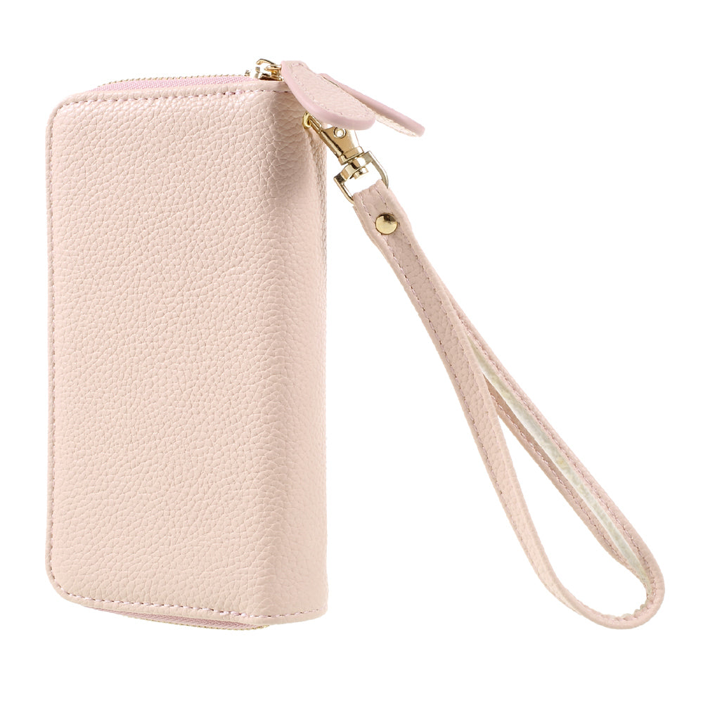 Wallet Leather Pouch Cover Handbag for iPhone 8/7/6s/6, Size: 141 x 70mm - Light Pink