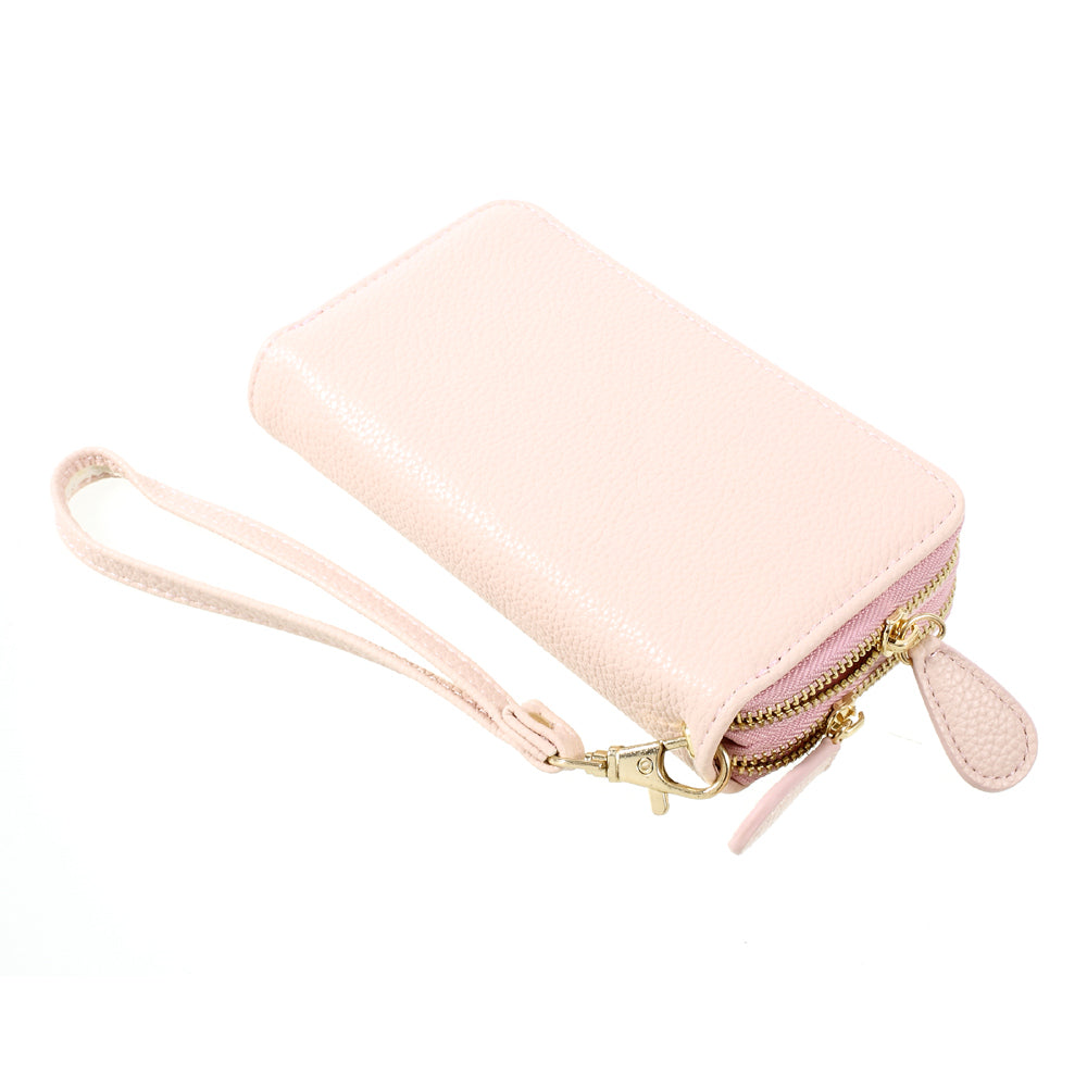 Wallet Leather Pouch Cover Handbag for iPhone 8/7/6s/6, Size: 141 x 70mm - Light Pink