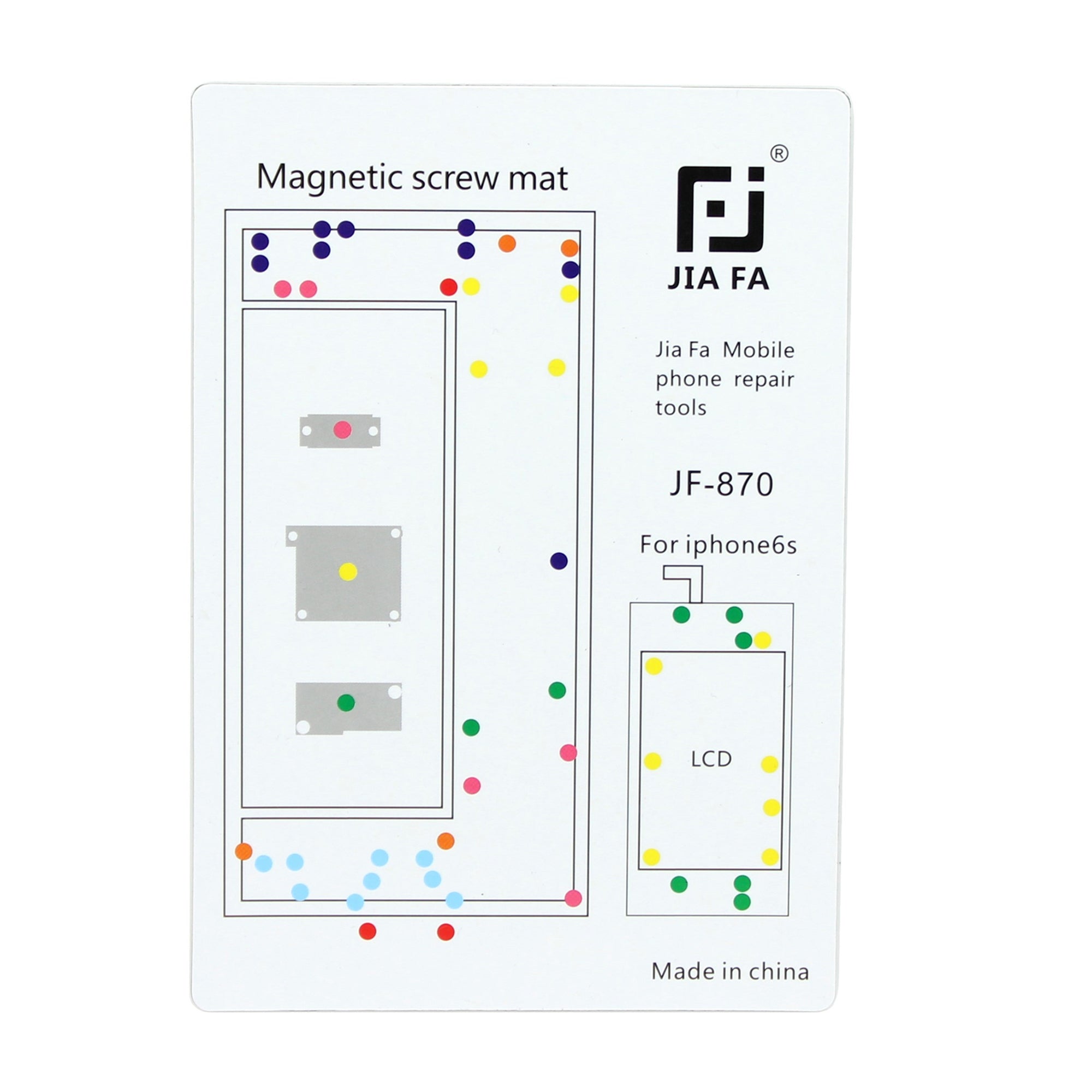 JF-870 Magnetic Screw Mat Phone Repair Tool for iPhone 6s 4.7-inch