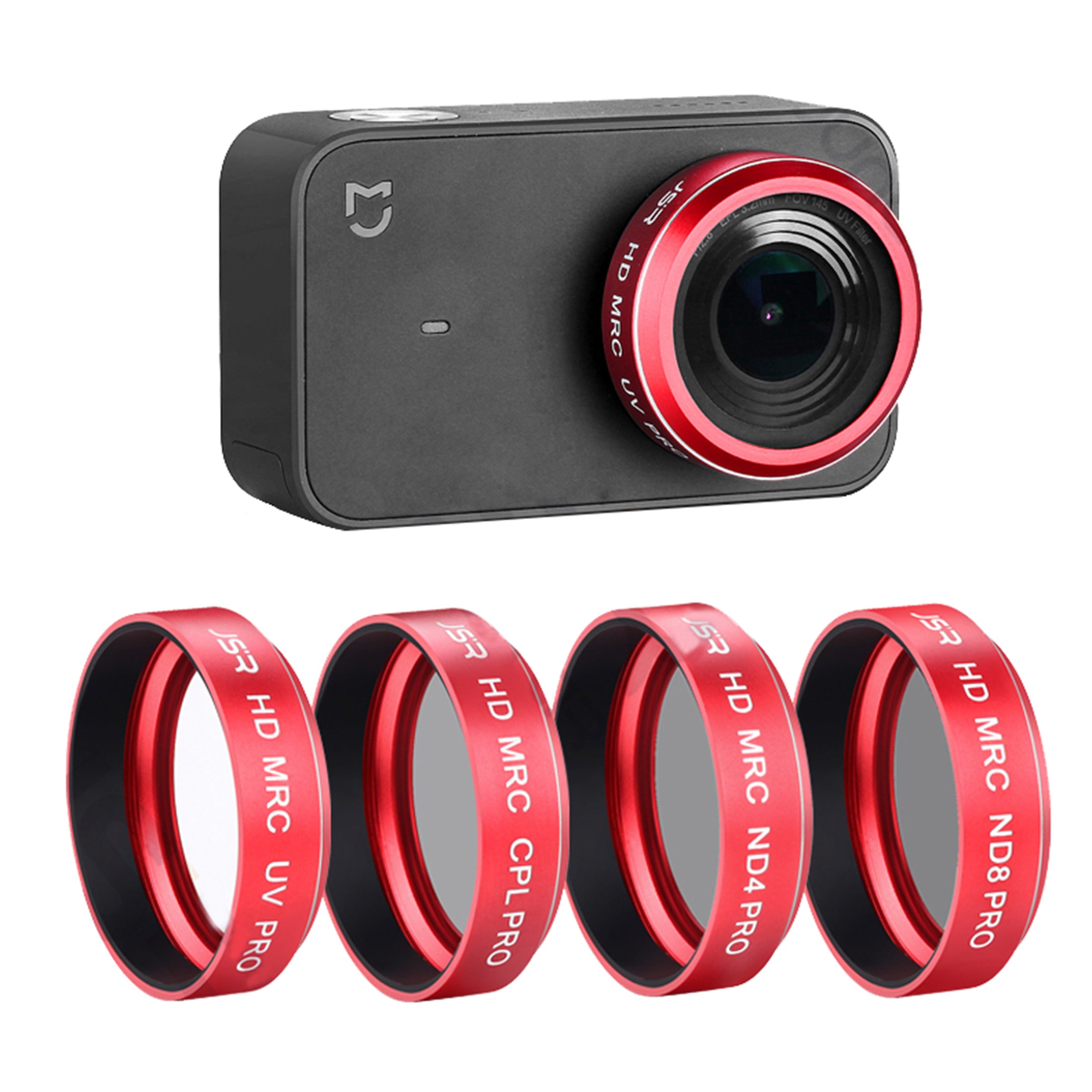 AT-M25 4-in-1 ND4 + ND8 + CPL + UV Lens Filter Kit for Xiaomi Mi Mijia Mini Action Camera