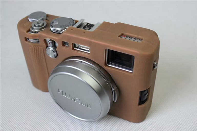 Uniqkart for Fujifilm X100F Soft Silicone Camera Protector Shell - Coffee