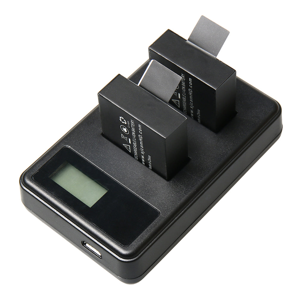 SJ78 Dual Slots Battery Charger with LCD Screen Display for SJ4000 Camera