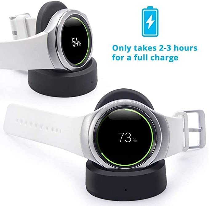 UNIQKART Watch Charger Compatible for Samsung smartwatch S2/S3/S4 - Replacement Frontier Charging Dock for Galaxy Sport Smart Watch Accessories with USB Charging Cable