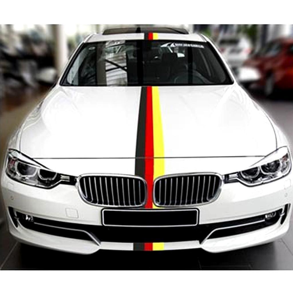 1.5M Car Hood Vinyl Sticker Decal Stripe Germany Style For BMW 3/5/7 Series