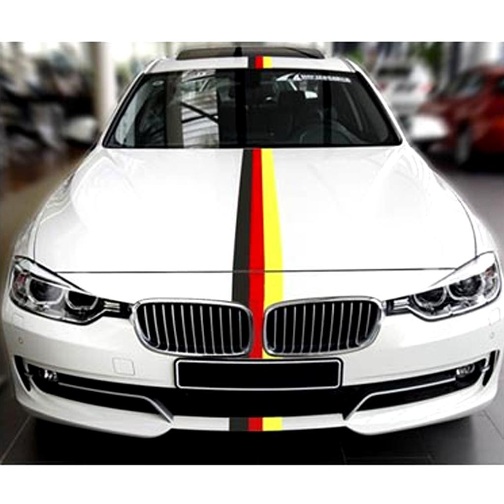 2M Car Hood Vinyl Sticker Decal Stripe Germany Style For BMW 3/5/7 Series