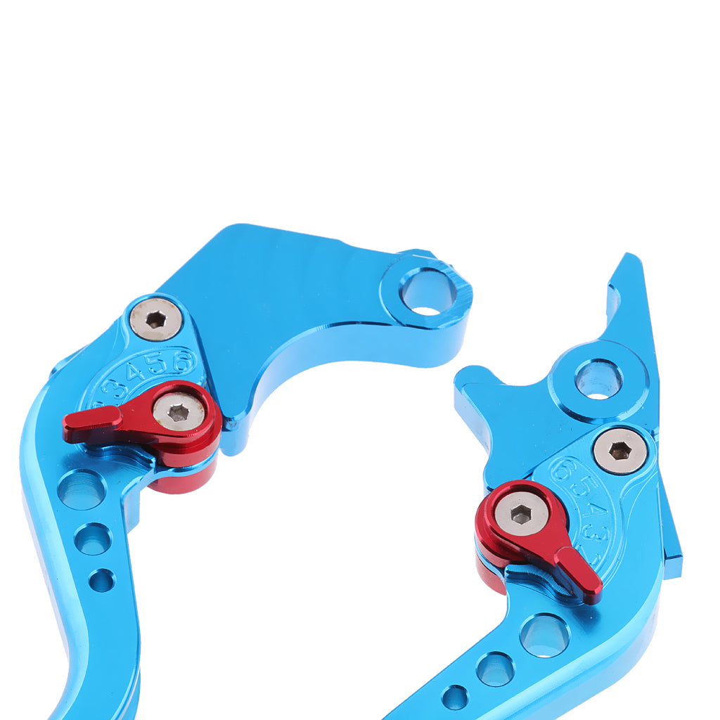 2 Pieces Adjustable Hand Brake & Clutch Levers for Honda Grom MSX125 Blue