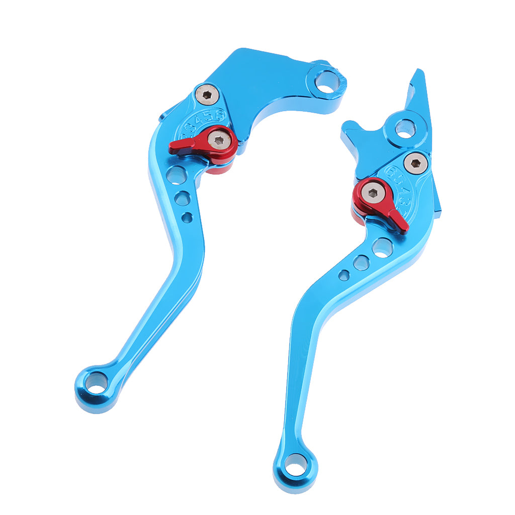 2 Pieces Adjustable Hand Brake & Clutch Levers for Honda Grom MSX125 Blue