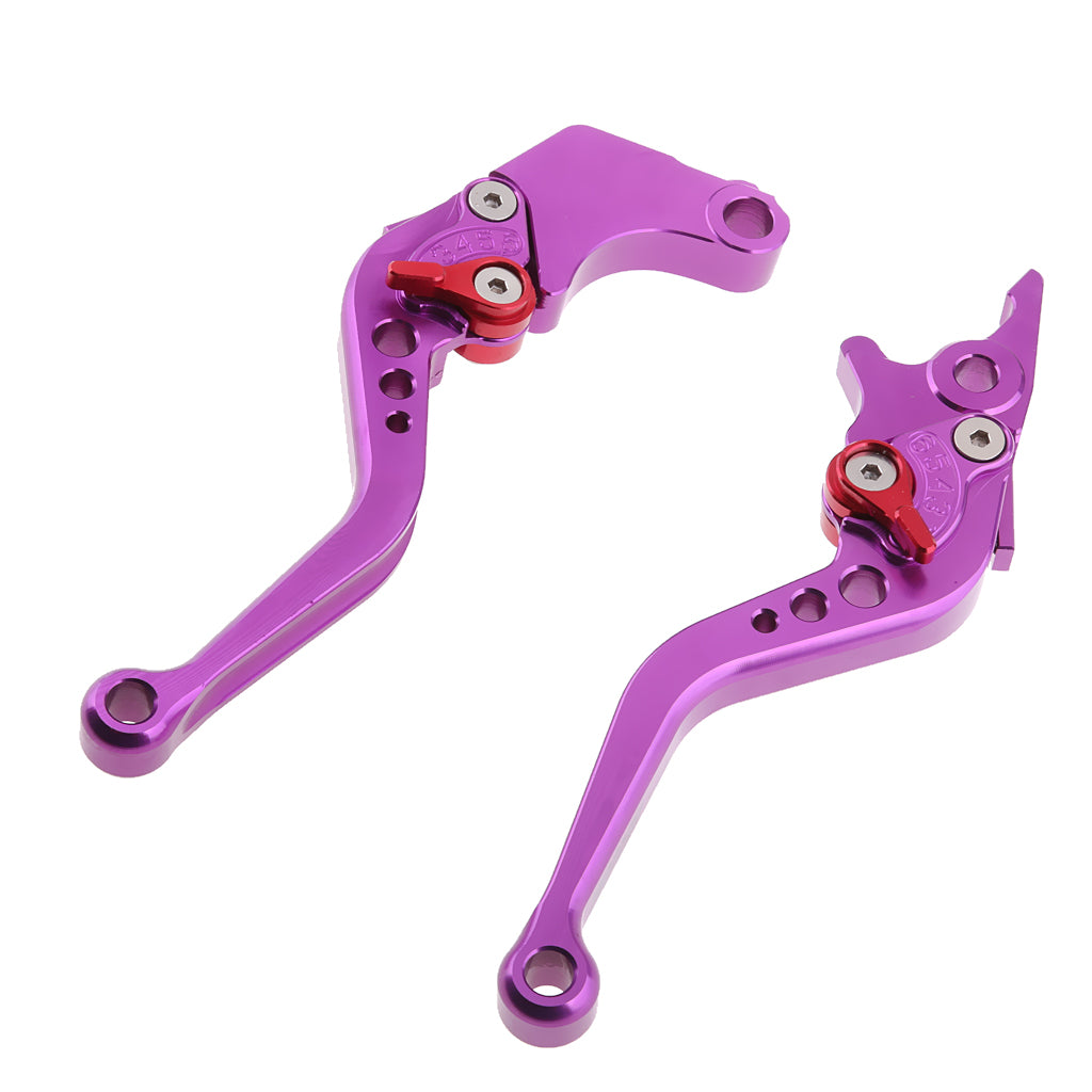 2 Pieces Adjustable Hand Brake & Clutch Levers for Honda Grom MSX125 Purple