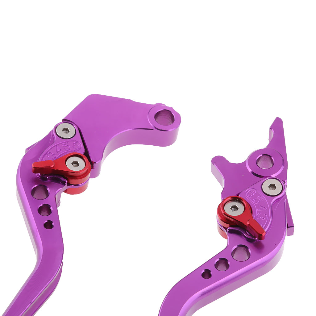 2 Pieces Adjustable Hand Brake & Clutch Levers for Honda Grom MSX125 Purple