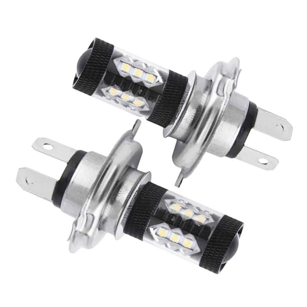 2 Pieces H4 80W 2828 High Power Fog Light Driving DRL LED Bulb White