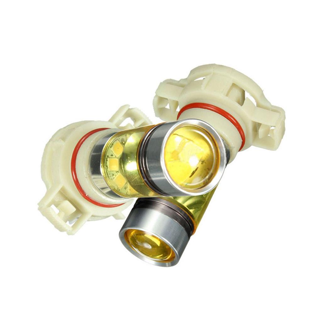 2 Pieces PS24W H16 5202 LED 100W Car Fog Driving DRL Light Bulb 3000K Yellow