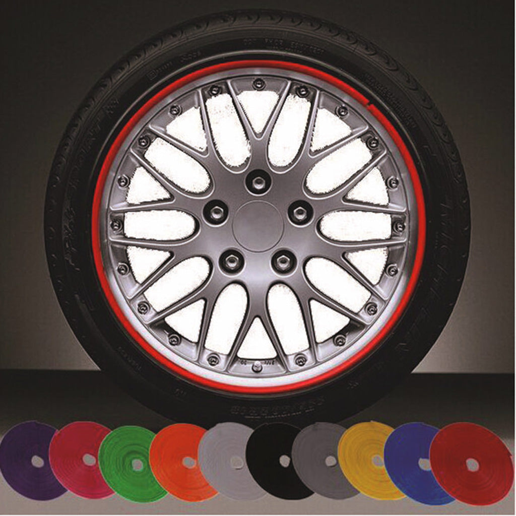 26Ft/8M New Car Wheel Hub Rim Protector Sticker Tire Guard Strip Purple