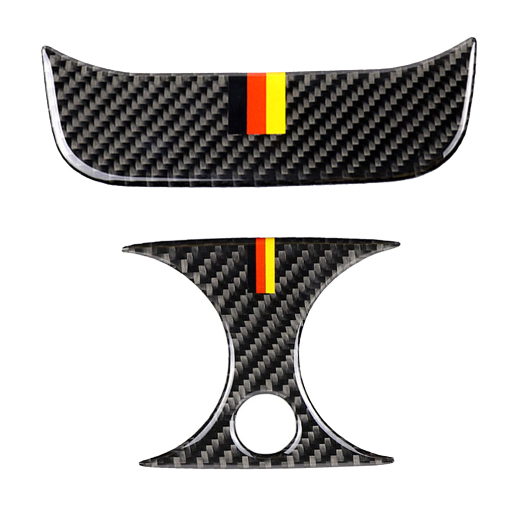 2PCS Rear Carbon Fiber Car Outlet Cover Sticker for  Multicolor