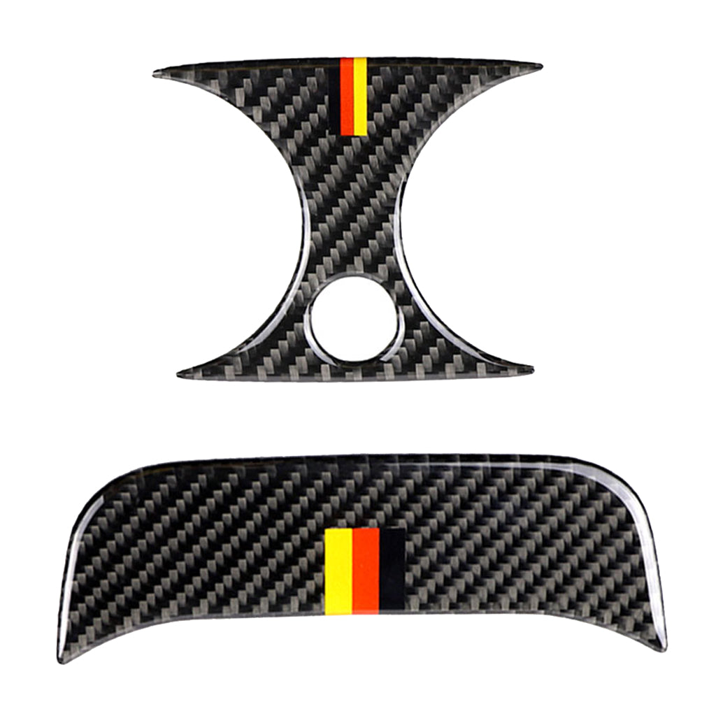 2PCS Rear Carbon Fiber Car Outlet Cover Sticker for  Multicolor