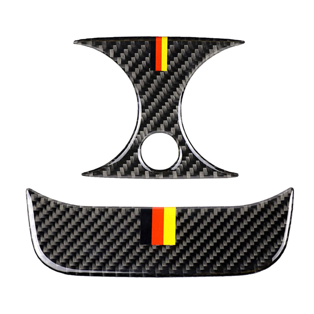 2PCS Rear Carbon Fiber Car Outlet Cover Sticker for  Multicolor