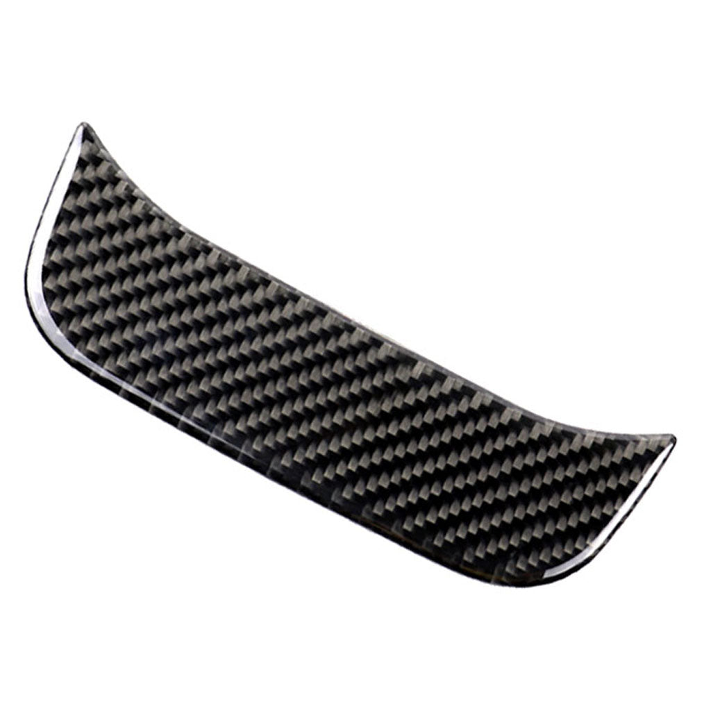 2PCS Rear Carbon Fiber Car Outlet Cover Sticker for  Black