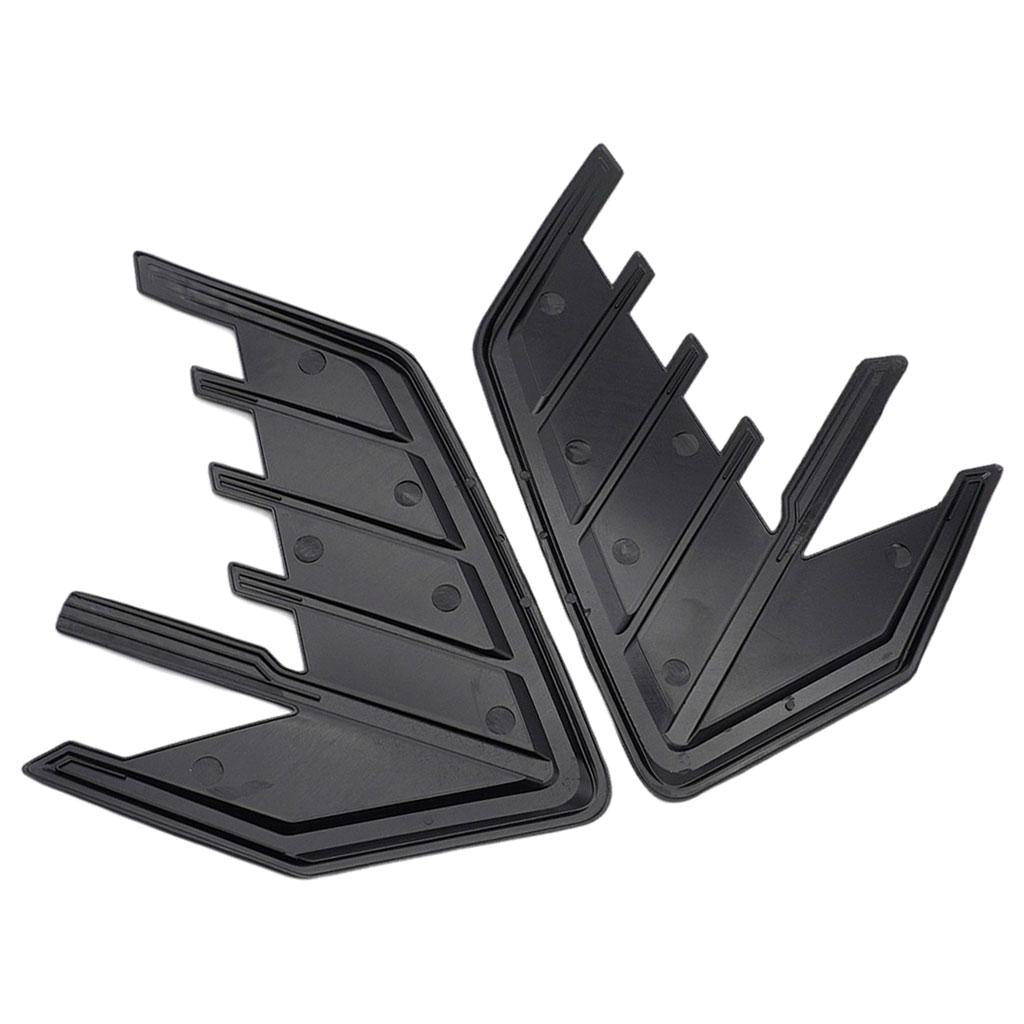 2Pcs Car Side Air Flow Fenders Sticker 3D Stickers TPU Black