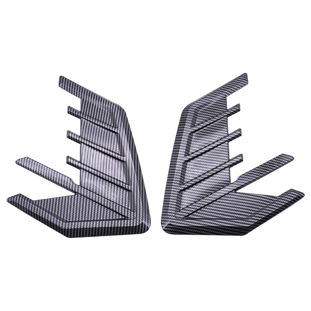 2Pcs Car Side Air Flow Fenders Sticker 3D Stickers TPU Carbon fiber pattern