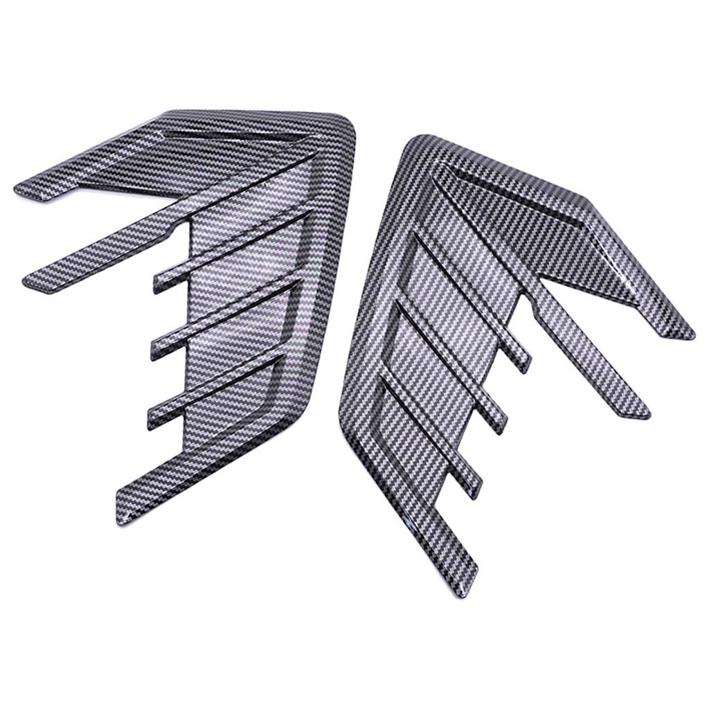 2Pcs Car Side Air Flow Fenders Sticker 3D Stickers TPU Carbon fiber pattern