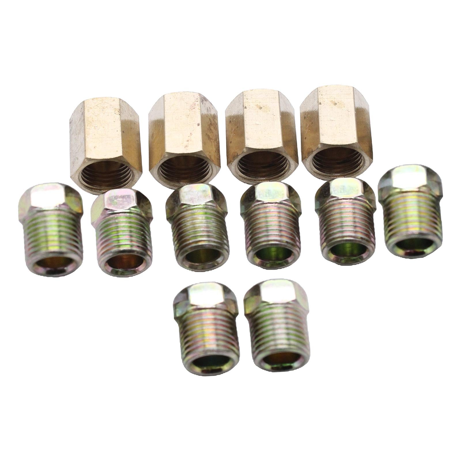 1/4 inch Brake Line Connector Fittings Brass Unions 8 T Connector