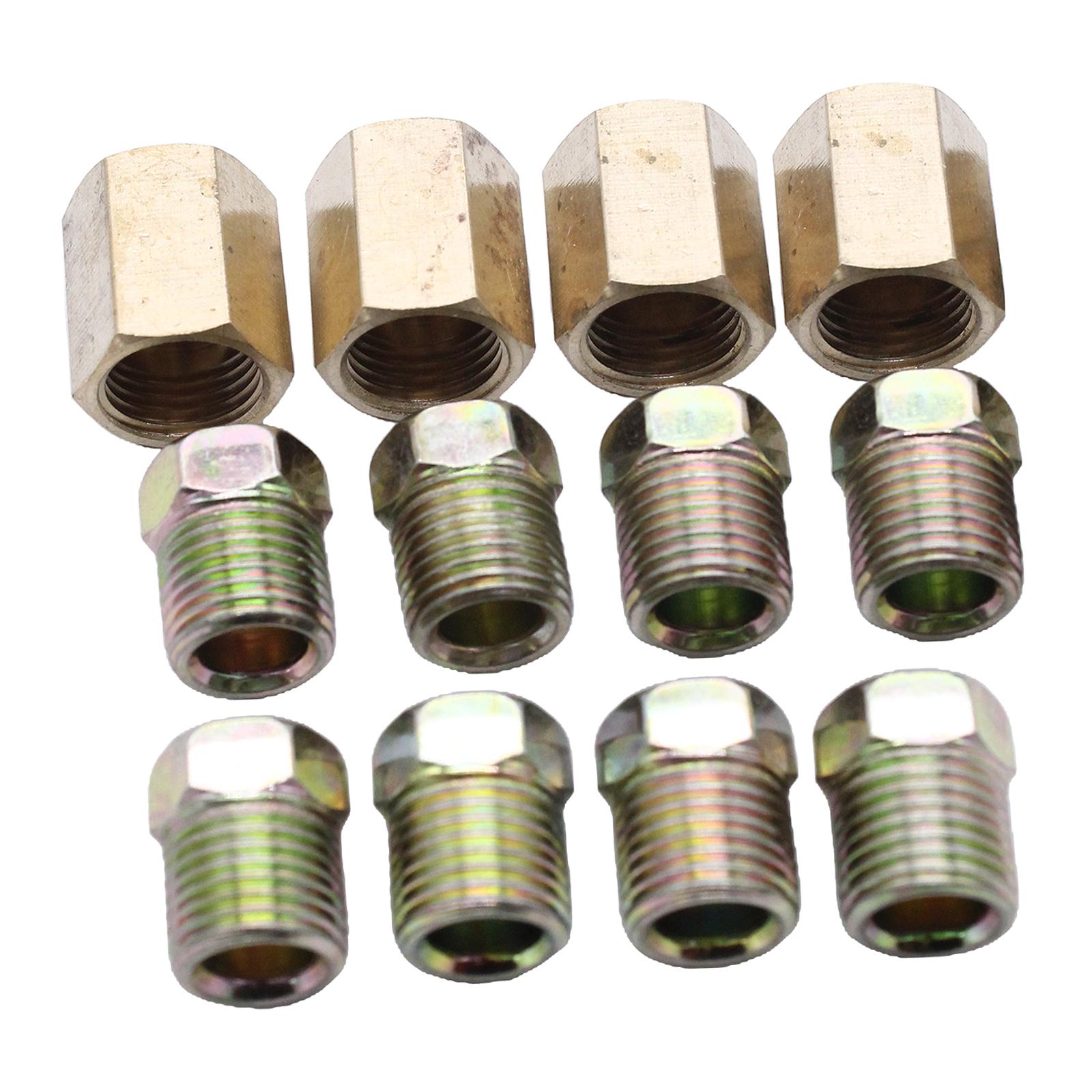 1/4 inch Brake Line Connector Fittings Brass Unions 8 T Connector