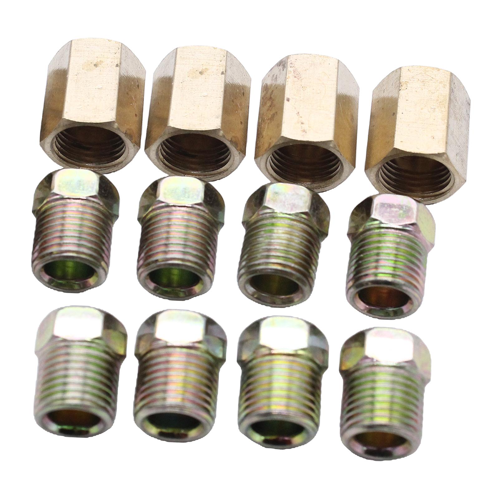 1/4 inch Brake Line Connector Fittings Brass Unions 8 T Connector