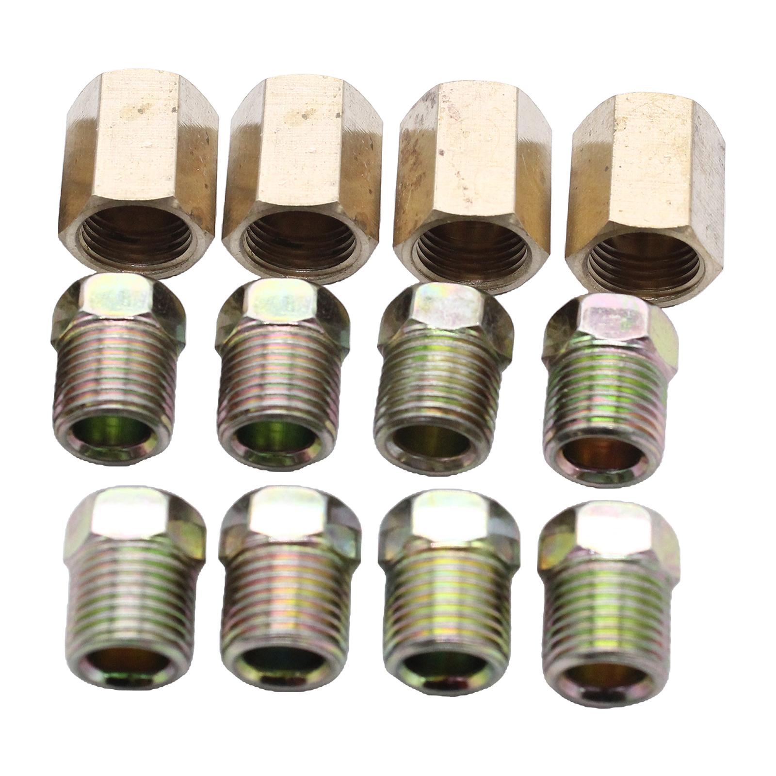 1/4 inch Brake Line Connector Fittings Brass Unions 8 T Connector