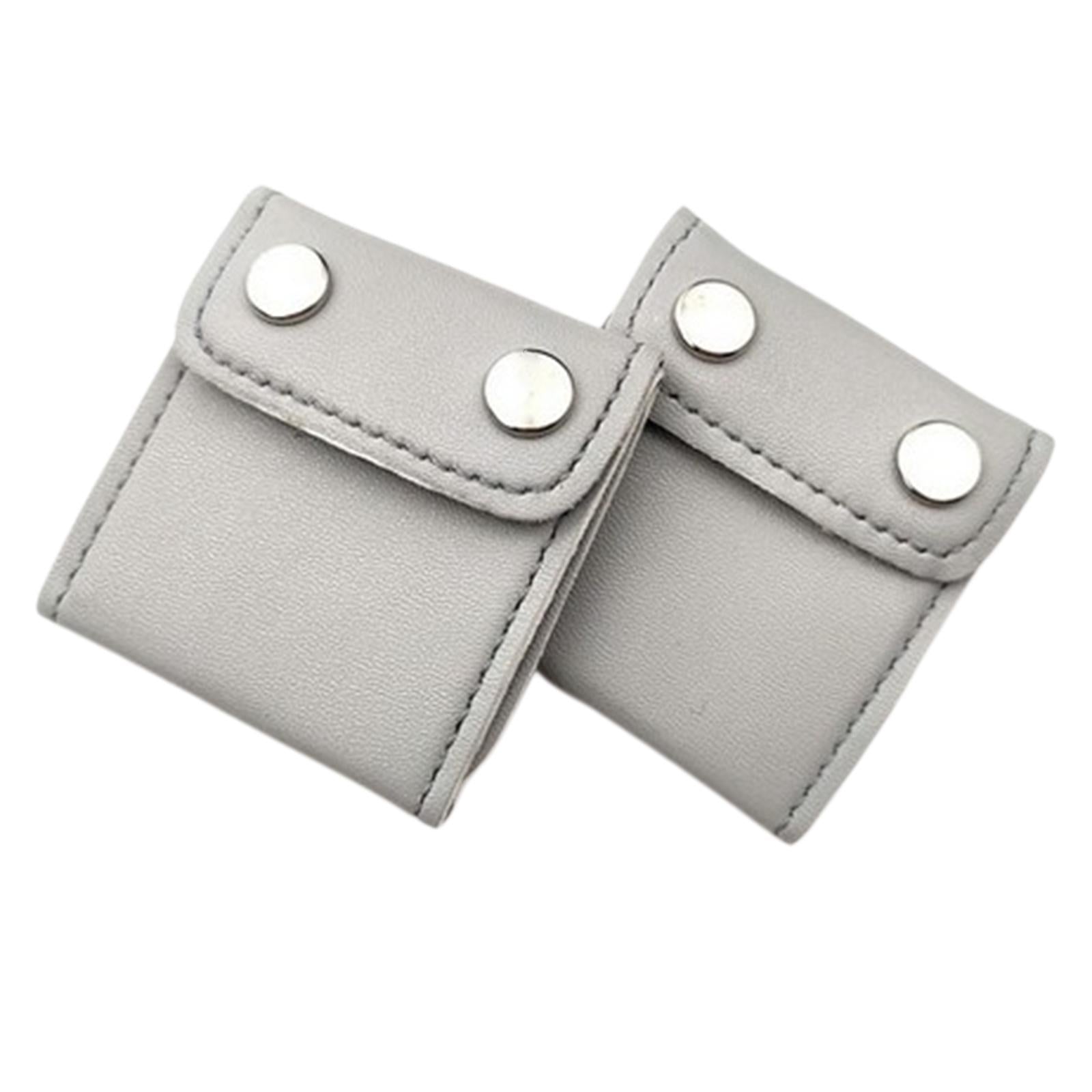 2Pcs Car Seatbelt Adjuster Neck Protect for Kids Adults gray snap button