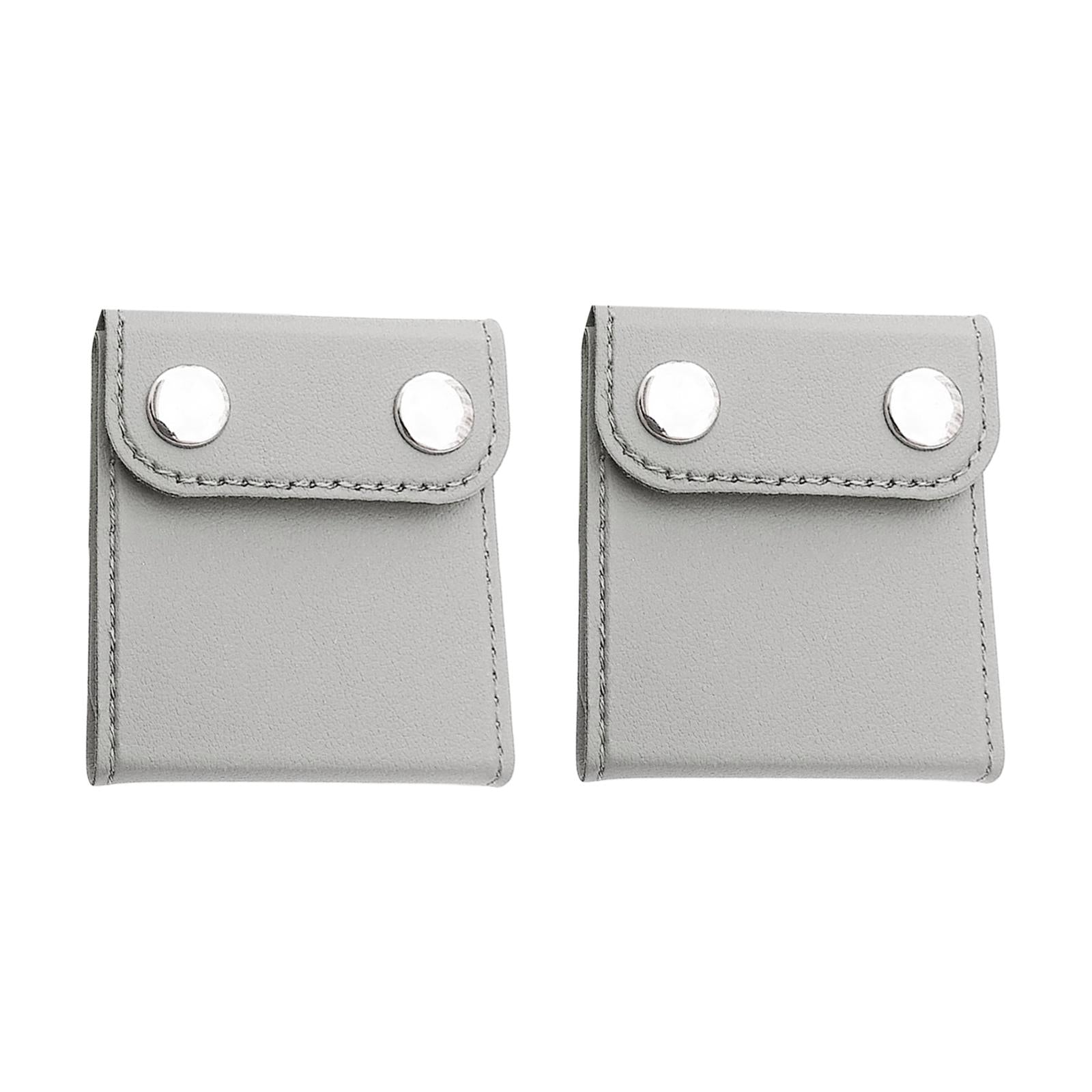 2Pcs Car Seatbelt Adjuster Neck Protect for Kids Adults gray snap button