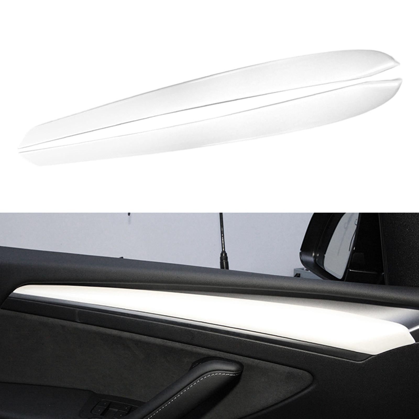 2Pcs Inner Door Panel Strip Trim for Tesla Model 3/Y 2020-2021 White